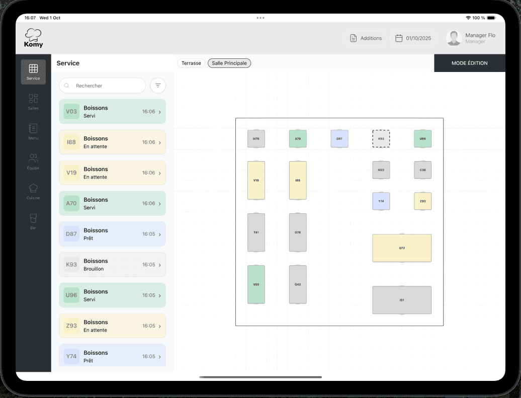 Suivi des commandes en temps réel